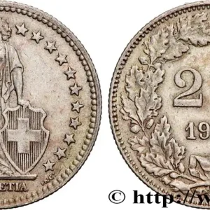 SUISSE 2 Francs Helvetia 1944 Berne fwo_854769 Monde Prix Bas