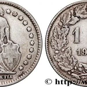 SUISSE 1 Franc Helvetia 1914 Berne fwo_854773 Monde Fait Main