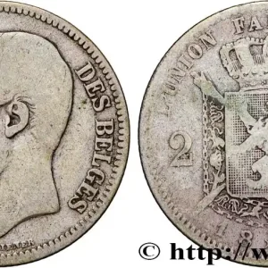 BELGIQUE 2 Francs Léopold II légende française 1867 fwo_854778 Monde Must-Have