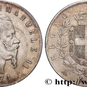 Offre Exclusive ITALIE 5 Lire Victor Emmanuel II 1874 Milan fwo_854793 Monde