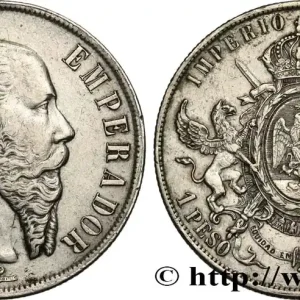 MEXIQUE 1 Peso Empereur Maximilien 1866 Mexico fwo_609259 Monde Top Qualité