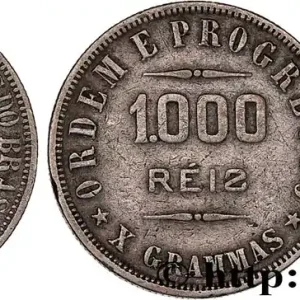 BRÉSIL 1000 Reis, variété REIZ 1909 fwo_736836 Monde Solde
