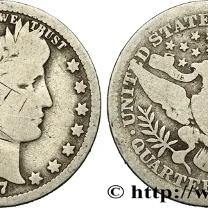ÉTATS-UNIS D'AMÉRIQUE 1/4 Dollar Barber 1907 Philadelphie fwo_410419 Monde Affaire À Saisir