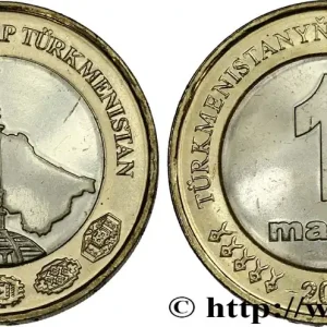 TURKMÉNISTAN 1 Manat 2010 British Royal Mint fwo_517150 Monde Marque