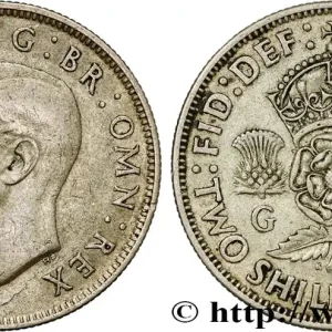 ROYAUME-UNI 1 Florin (2 Shillings) Georges VI 1946 fwo_798541 Monde Réduction