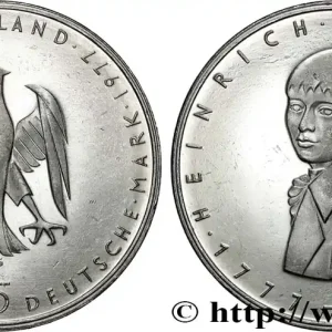 Gros Lot ALLEMAGNE 5 Mark proof Heinrich von Kleist 1977 Karlsruhe fwo_819651 Monde