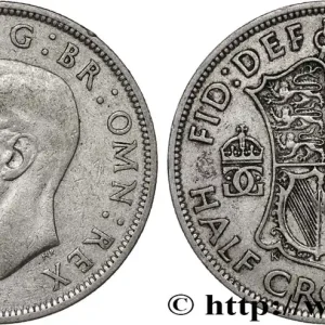 En Vogue ROYAUME-UNI 1/2 Crown Georges VI 1942 fwo_822401 Monde