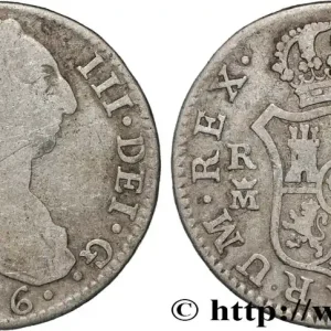 Premium ESPAGNE 2 Reales Charles III 1786 Madrid fwo_829957 Monde