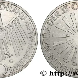 Premium ALLEMAGNE 10 Mark XXe J.O. Munich “IN DEUTSCHLAND” 1972 Karlsruhe fwo_830714 Monde
