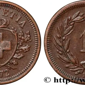 Soldes SUISSE - CONFÉDÉRATION HELVÉTIQUE 1 rappen 1872 Berne fwo_835974 Monde