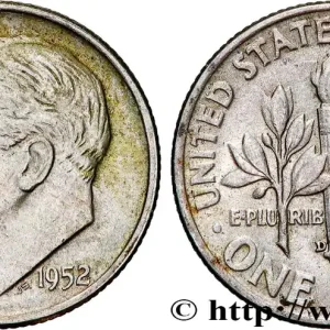 ÉTATS-UNIS D'AMÉRIQUE 1 Dime(10 Cents) Roosevelt 1952 Denver fwo_838797 Monde Original