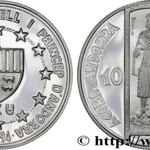 En Vogue ANDORRE (PRINCIPAUTÉ) 10 Diners Proof Pierre III de Catalogne et Aragon 1994 fwo_838949 Monde