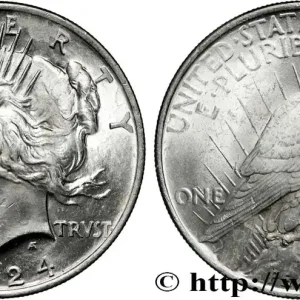 ÉTATS-UNIS D'AMÉRIQUE 1 Dollar type Peace 1924 Philadelphie fwo_839078 Monde Garantie Incluse