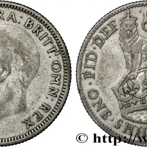 Certifié ROYAUME-UNI 1 Shilling Georges V 1929 Londres fwo_839344 Monde