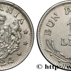 Vente Flash ROUMANIE 1 Leu emblème 1924 Bruxelles fwo_841872 Monde
