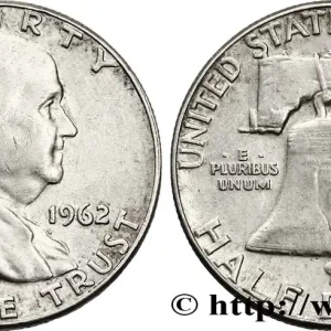 ÉTATS-UNIS D'AMÉRIQUE 1/2 Dollar Benjamin Franklin 1962 Philadelphie fwo_842869 Monde Offre Du Jour