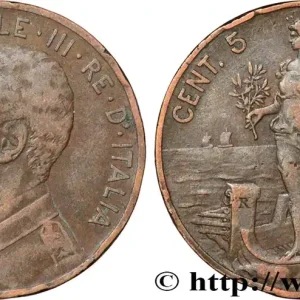 ITALIE 5 Centesimi Victor Emmanuel III 1912 Rome fwo_843235 Monde Garantie Incluse