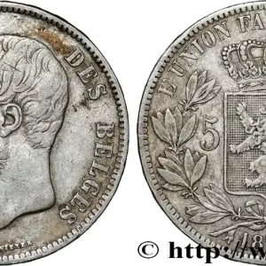 BELGIQUE 5 Francs Léopold II 1870 fwo_846447 Monde Marque