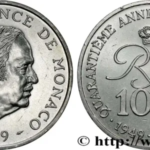 MONACO 100 Francs Rainier III 40e anniversaire de règne 1989 Paris fwo_861601 Monde Tendance