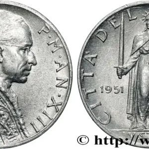 Premium VATICAN ET ÉTATS PONTIFICAUX 5 Lire Pie XII an XIII 1951 Rome - R fwo_861603 Monde