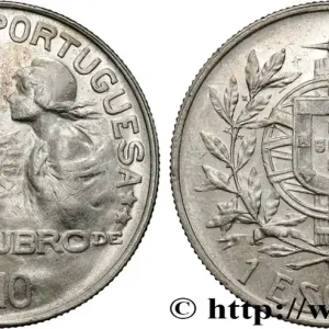 PORTUGAL 1 Escudo naissance de la République (frappée en 1914, commémore le 5 octobre 1910) 1910 fwo_857411 Monde Authentique