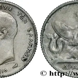 GRÈCE 1 Drachme Georges Ier 1910 Paris fwo_858142 Monde Commander Maintenant