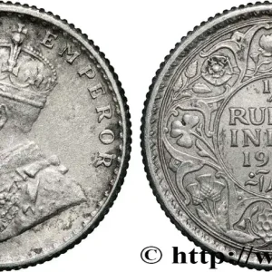 INDES BRITANNIQUES 1/4 Roupie Georges V 1936 Bombay fwo_859049 Monde Authentique