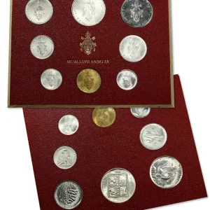 Petit Prix VATICAN ET ÉTATS PONTIFICAUX Série 8 monnaies Paul VI an XV 1977 Rome fwo_747997 Monde