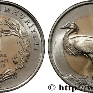 Achat Immédiat TURQUIE 1 Lira Grue Demoiselle 2013 fwo_820431 Monde