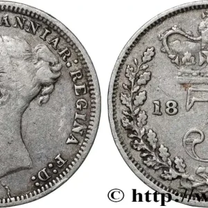 Haute Qualité ROYAUME-UNI 3 Pence Victoria “Bun Head” 1878 fwo_833494 Monde