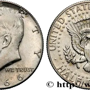 ÉTATS-UNIS D'AMÉRIQUE 1/2 Dollar Kennedy 1966 Philadelphie fwo_833996 Monde Pas Cher
