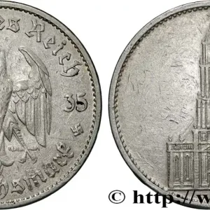 ALLEMAGNE 5 Reichsmark église de la garnison de Potsdam 1935 Karlsruhe - G fwo_834068 Monde Super Prix
