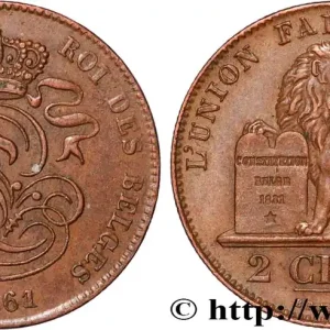 BELGIQUE 2 Centimes lion monogramme de Léopold Ier 1861 fwo_837054 Monde Acheter En Ligne