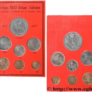 Original ROYAUME-UNI Série 7 monnaies 1977 fwo_838441 Monde