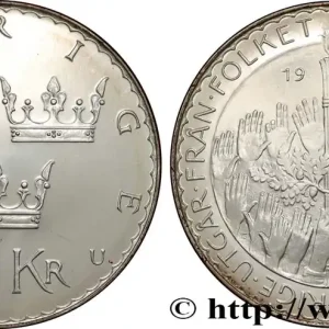 Retour Gratuit SUÈDE 50 Kronor Réforme de la Constitution 1975 fwo_838454 Monde