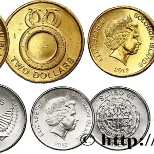 Livraison Gratuite ÎLES SALOMON Lot de 5 Monnaies 10, 20 et 50 Cents, 1 et 2 Dollars 2012 fwo_845155 Monde