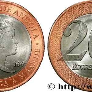 Offre Exclusive ANGOLA 20 Kwanzas reine Njinga Mbandi 2014 fwo_845346 Monde