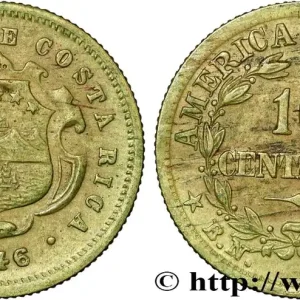 Top Qualité COSTA RICA 10 Centimos emblème 1946 fwo_846105 Monde
