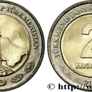 Meilleure Qualité TURKMÉNISTAN 2 Manat 2010 British Royal Mint fwo_848966 Monde
