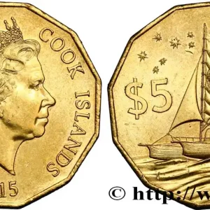 ÎLES COOK 5 Dollars Elisabeth II / voilier 2015 fwo_849945 Monde Must-Have