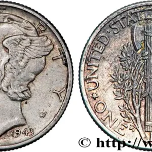 Livraison Express ÉTATS-UNIS D'AMÉRIQUE 1 Dime Mercury 1943 Philadelphie fwo_862617 Monde