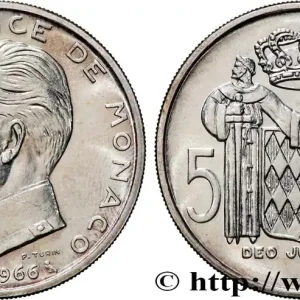 MONACO 5 Francs Prince Rainier III 1966 Paris fwo_862634 Monde Meilleur Prix