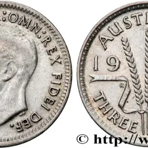 Bon Marché AUSTRALIE 3 Pence Georges VI 1952 Melbourne fwo_863197 Monde