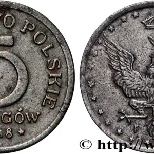 POLOGNE 5 Fenigow Pologne sous administration allemande 1918 fwo_863254 Monde Usine Directe