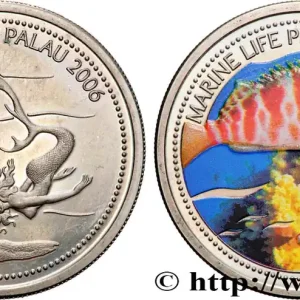 Exclusif PALAU 1 Dollar Proof Protection de la vie marine 2006 fwo_863261 Monde