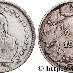 SUISSE 1/2 Franc Helvetia 1910 Berne fwo_863298 Monde Promotion