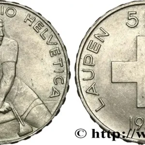 Marque SUISSE 5 Francs 600e anniversaire de la bataille de Laupen 1939 Berne fwo_611336 Monde