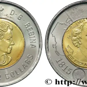 CANADA 2 Dollars 200e anniversaire de la naissance de Sir John A. MacDonald 2015 fwo_850741 Monde Certifié