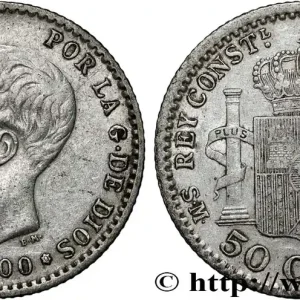 ESPAGNE - ROYAUME D'ESPAGNE - ALPHONSE XIII 50 Centimos 3e type 1896 Madrid fwo_862013 Monde Nouveauté