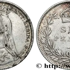 Expédition Rapide ROYAUME-UNI 6 Pence Victoria couronné 1890 fwo_862248 Monde